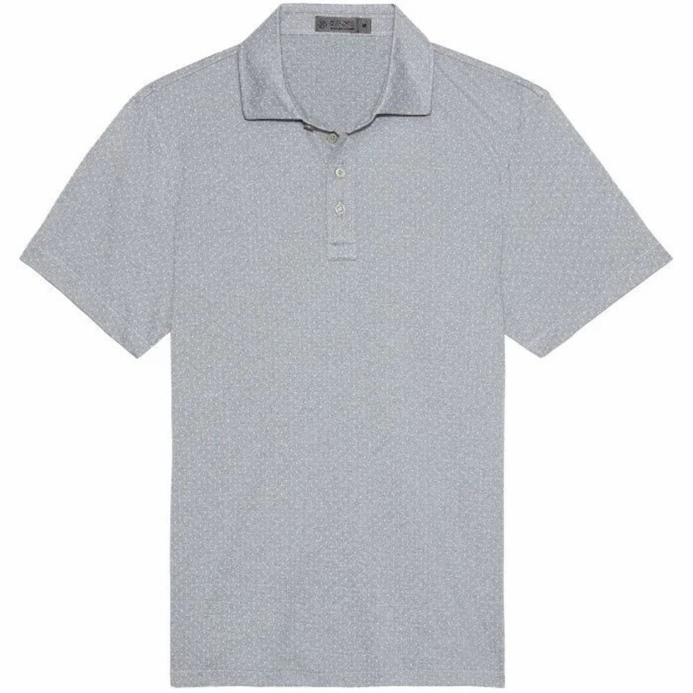 Size Small G/Fore Dot Jacquard Golf Polo Grey White G4MS23K362 $120